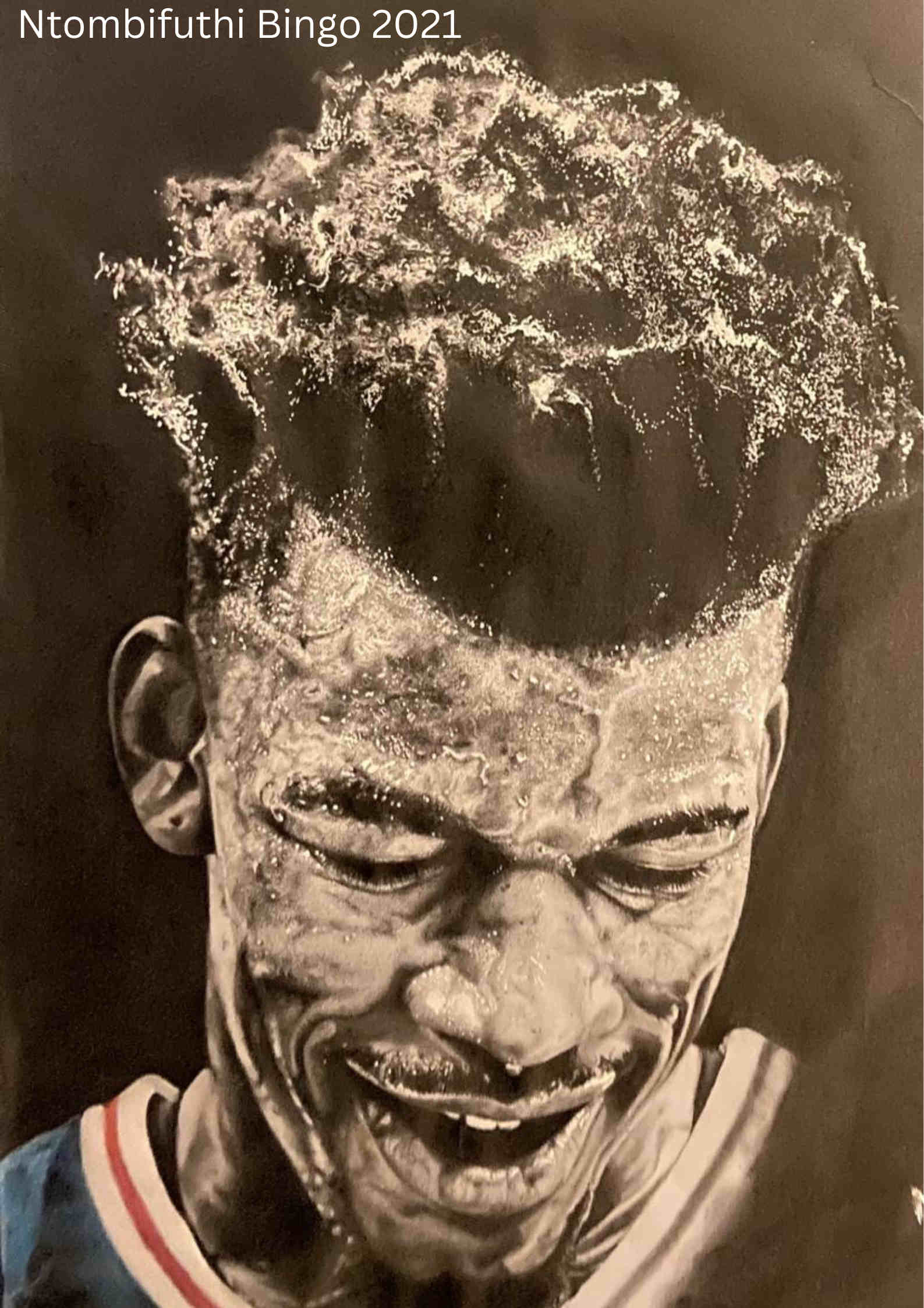 A portrait sketch by Maggie Ntombifuthi Bingo